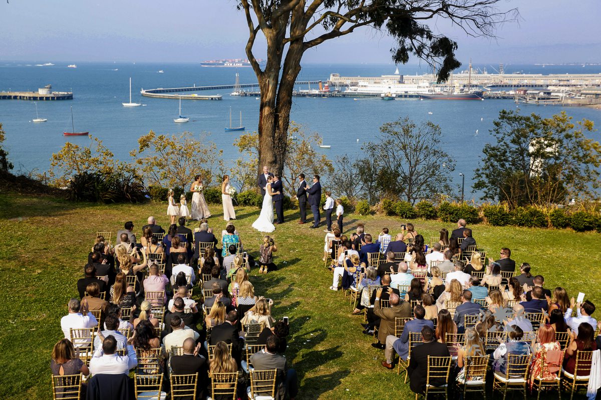 Unique wedding photos from the General's Residence at Fort Mason in San Francisco