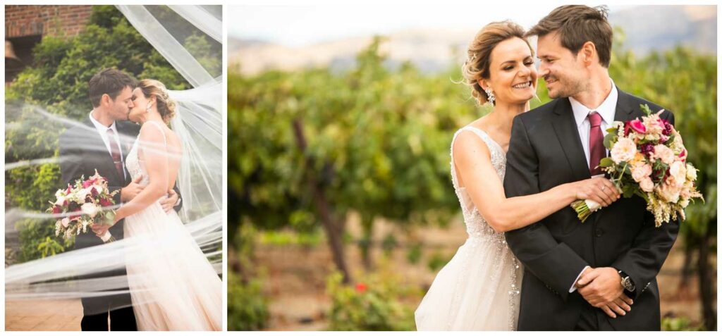 wedding couple photos at california winery 