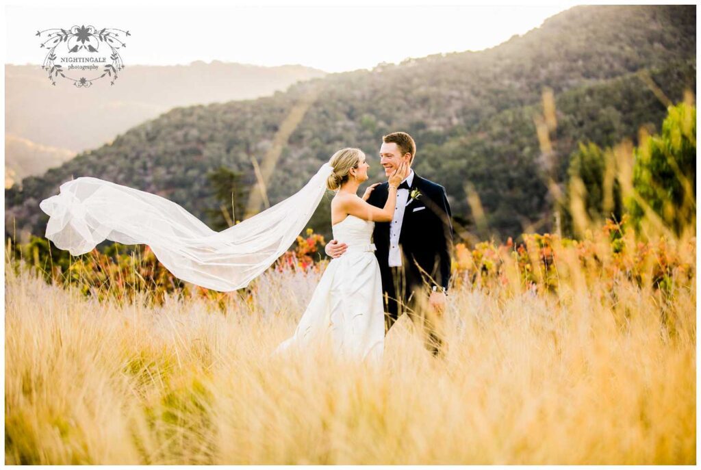 unique wedding portraits in carmel valley at bernardus lodge in the carmel valley