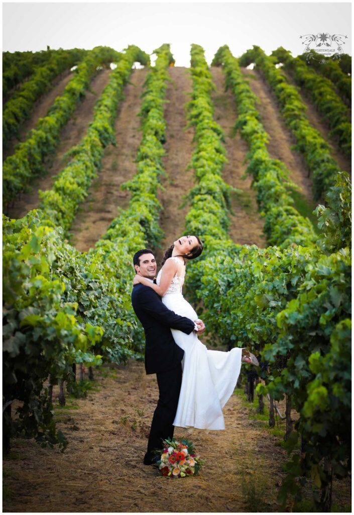 fun wedding portraits at napa valley winery