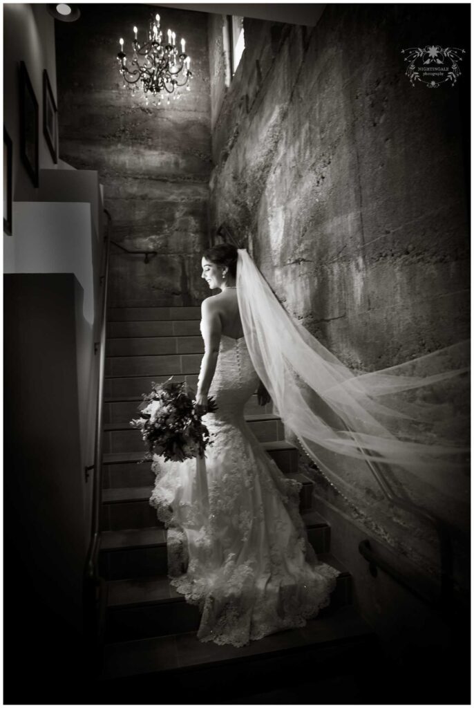 black and white bridal portraits in the bay area