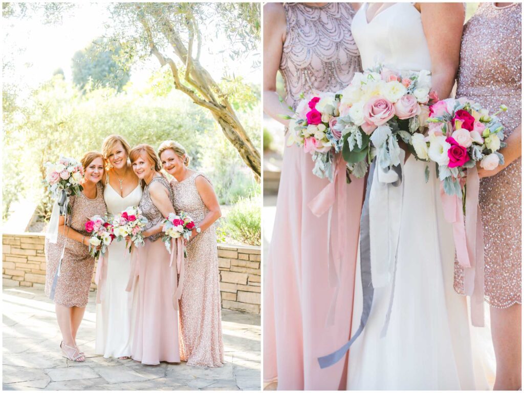 fuschia and blush wedding colors from photos at carmel valley wedding